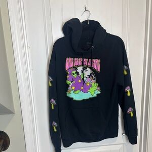 Black Hoodie with Colorful Graphic
